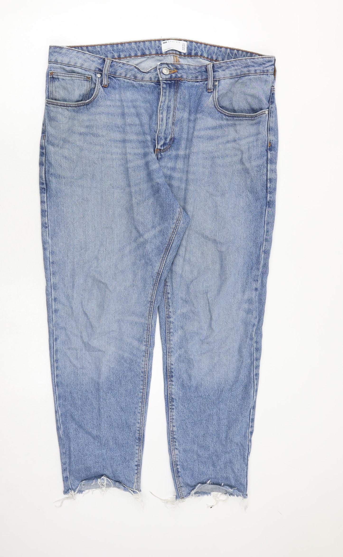 ASOS Womens Blue Cotton Skinny Jeans Size 38 in L30 in Regular Zip