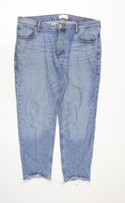 ASOS Womens Blue Cotton Skinny Jeans Size 38 in L30 in Regular Zip