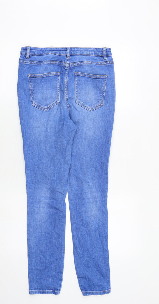 NEXT Womens Blue Cotton Skinny Jeans Size 8 Slim Zip