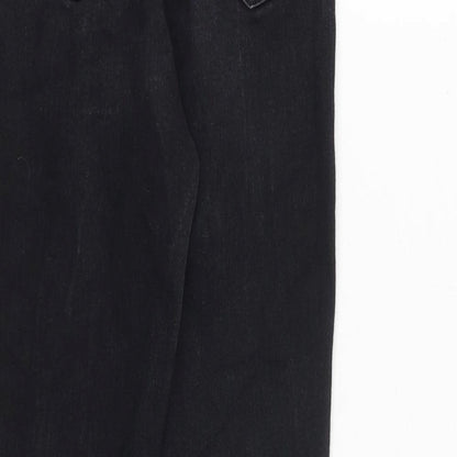 Topshop Womens Black Cotton Skinny Jeans Size 26 in Regular Zip