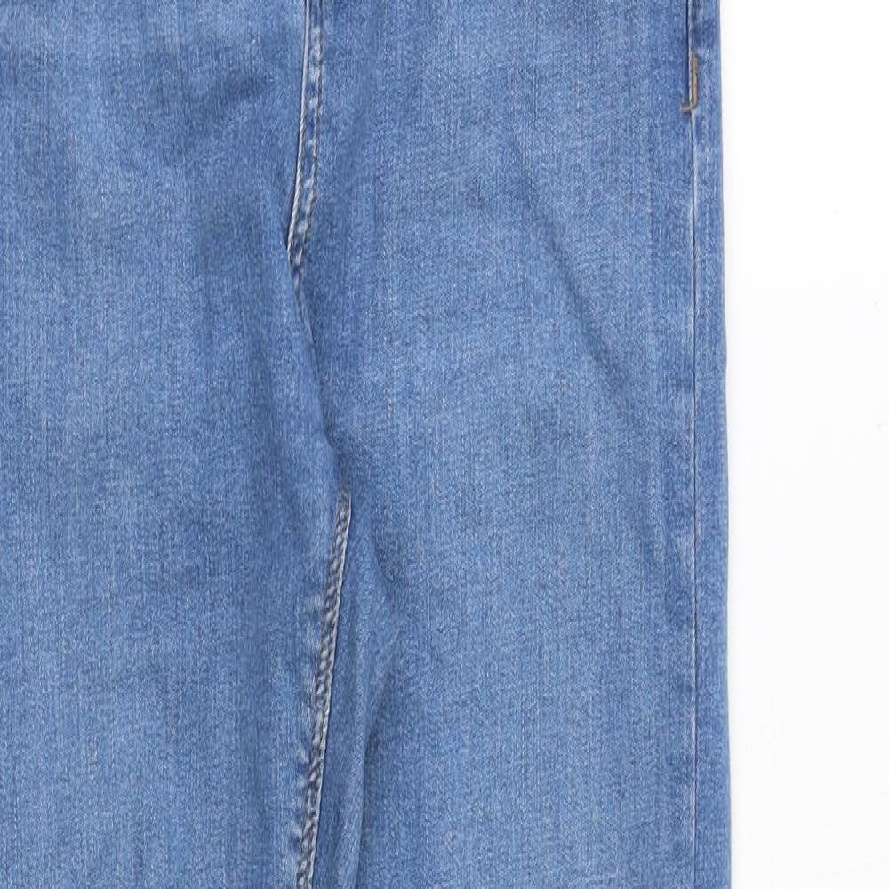 Topshop Womens Blue Cotton Skinny Jeans Size 26 in Regular Zip