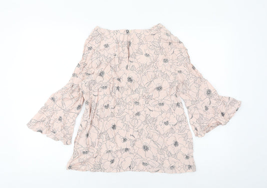 Womens UK Size 12 Phase Eight Pink Basic Blouse