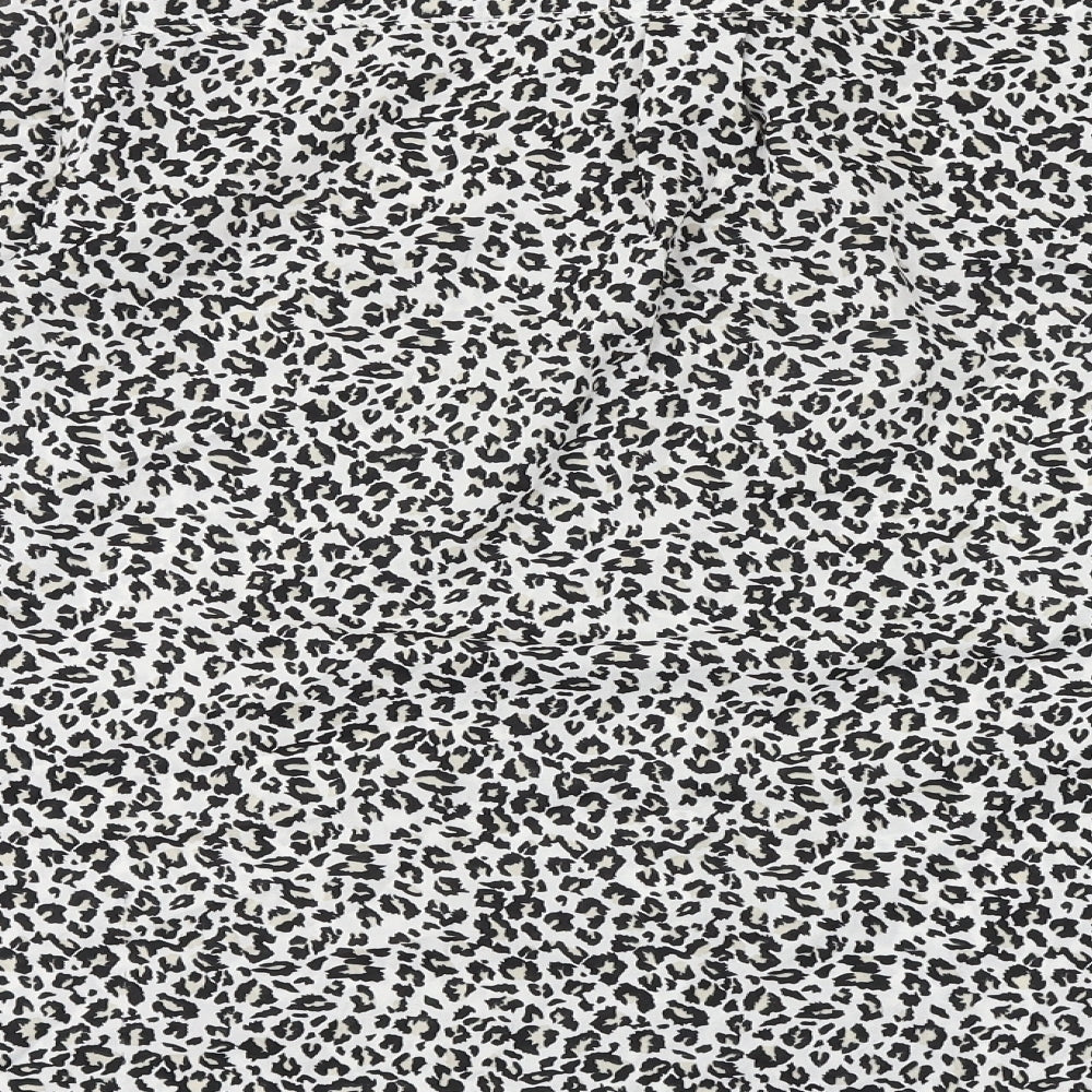 French Connection Womens Multicoloured Animal Print Polyester Basic Button-Up Size 10 Collared - Leopard Print