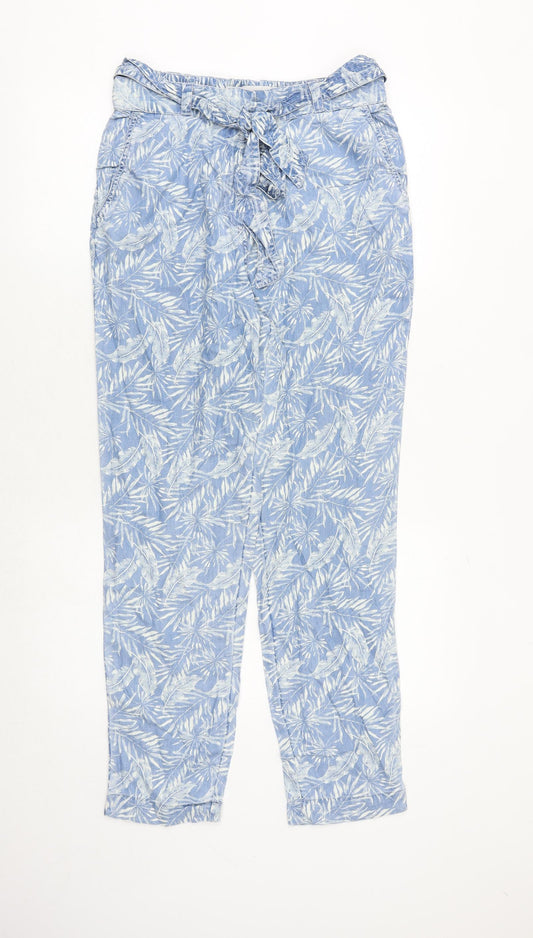 Womens UK Size 10 NEXT Regular Fit Carpenter Blue Trousers