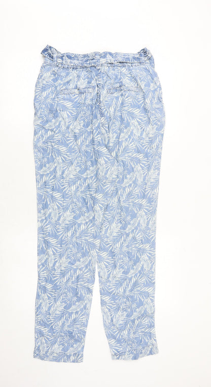 Womens UK Size 10 NEXT Regular Fit Carpenter Blue Trousers