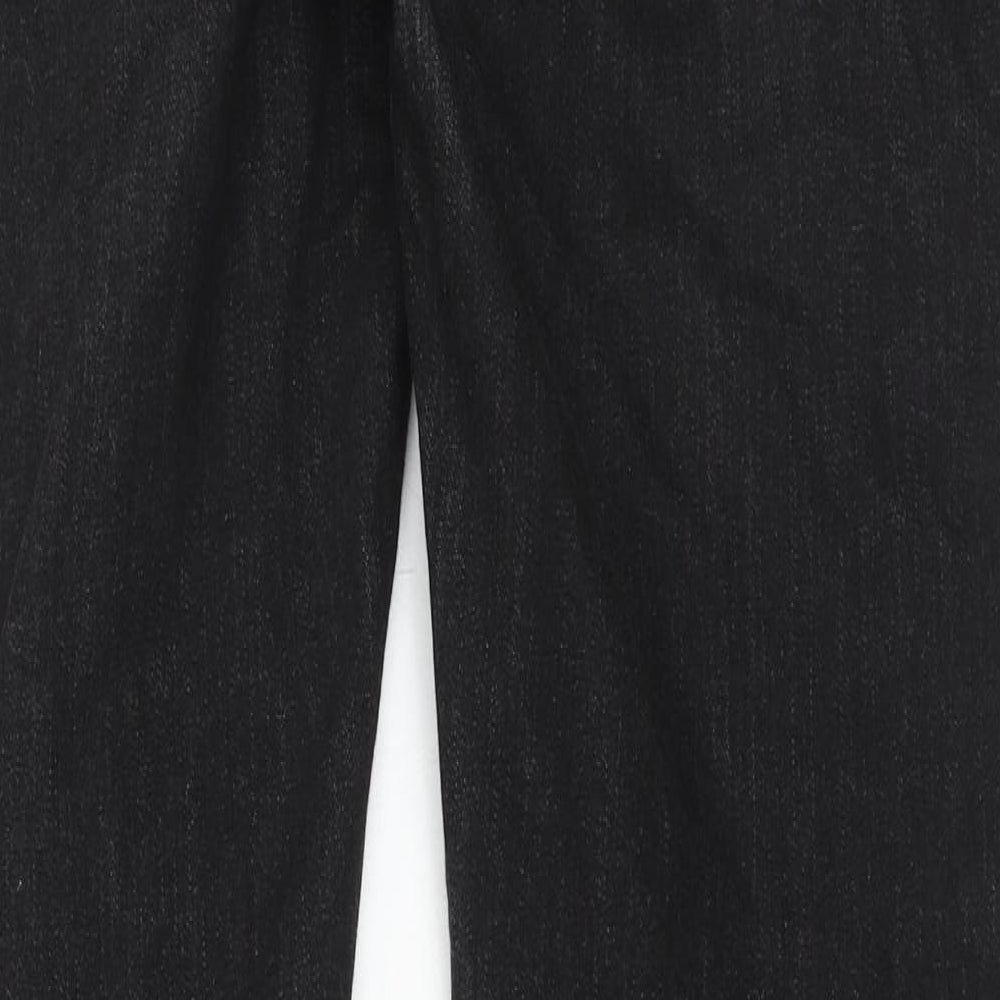 JED Mens Black Cotton Straight Jeans Size 32 in Regular Button