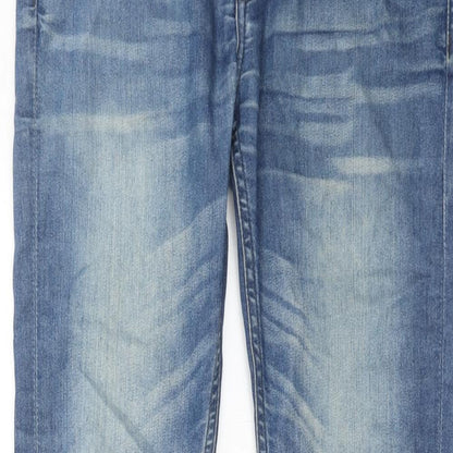 New Look Mens Blue Cotton Skinny Jeans Size 28 in L32 in Regular Zip
