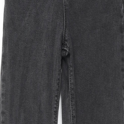 COLLUSION Womens Grey Cotton Straight Jeans Size 25 in L32 in Slim Zip