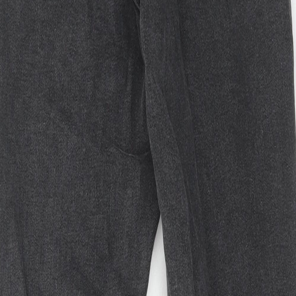 COLLUSION Womens Grey Cotton Straight Jeans Size 25 in L32 in Slim Zip