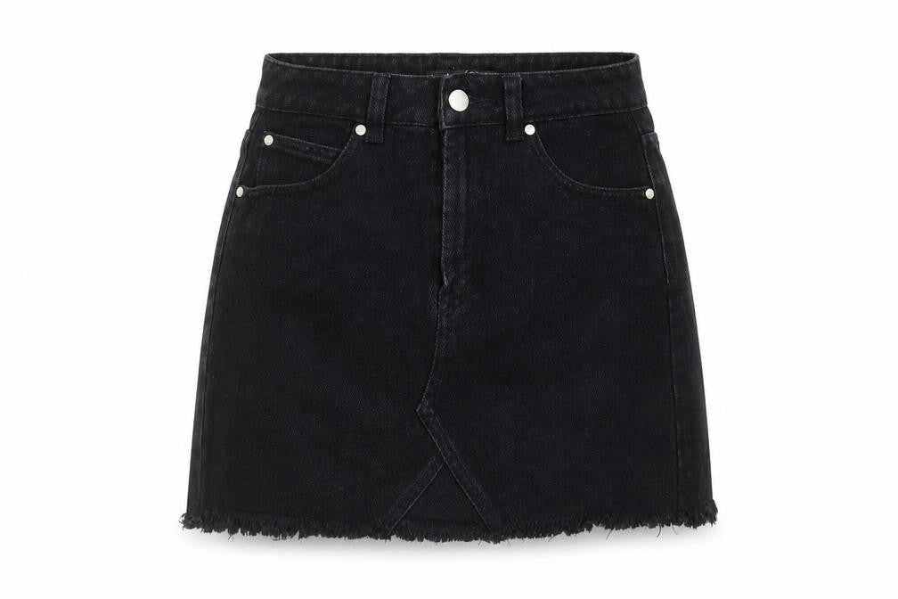 Womens UK Size 6 Boohoo A-Line Denim Skirt