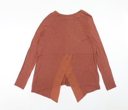 Womens UK Size 10 Label Lab Orange Basic T-Shirt