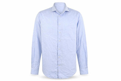 Mens UK Size 15.5 Michaelis Blue  Button-Up Long Sleeve Casual Shirt