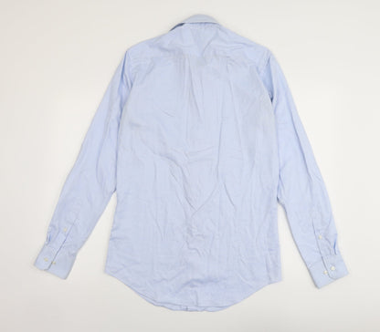 Mens UK Size 15.5 Michaelis Blue  Button-Up Long Sleeve Casual Shirt