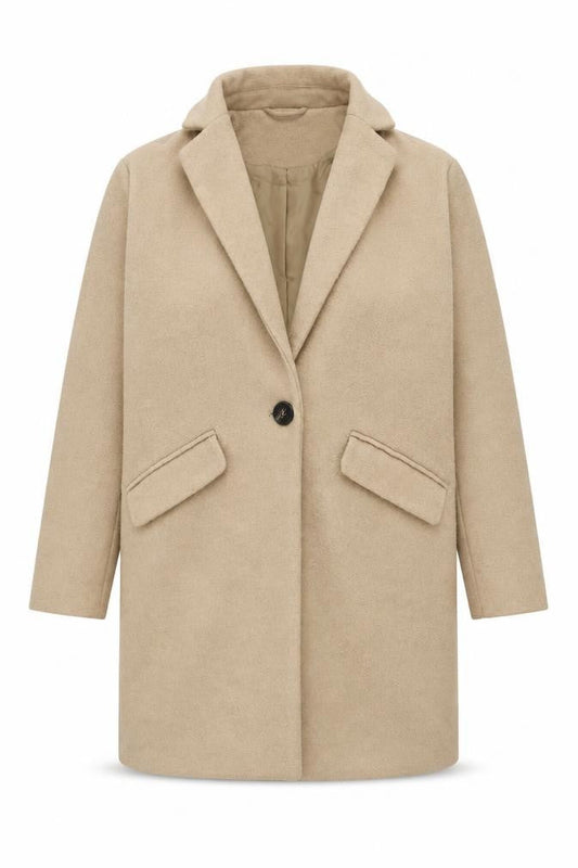 Womens UK Size 6 NEXT Beige Overcoat
