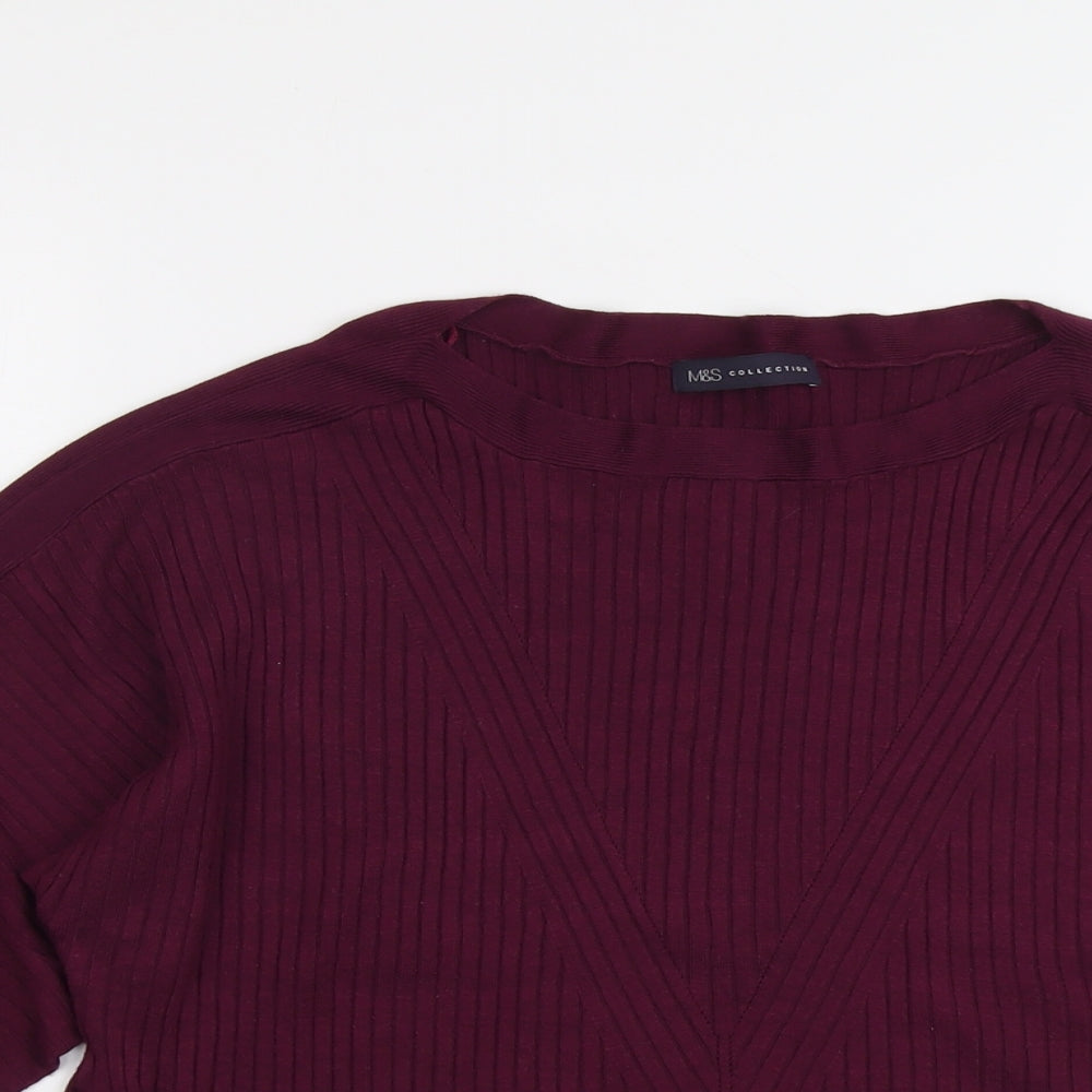Womens UK Size L Marks and Spencer Purple Pullover Jumper