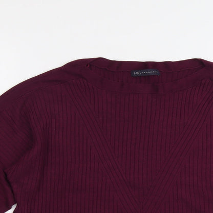Womens UK Size L Marks and Spencer Purple Pullover Jumper