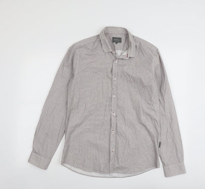 Mens UK Size M Peter Werth Red  Button-Up Long Sleeve Casual Shirt