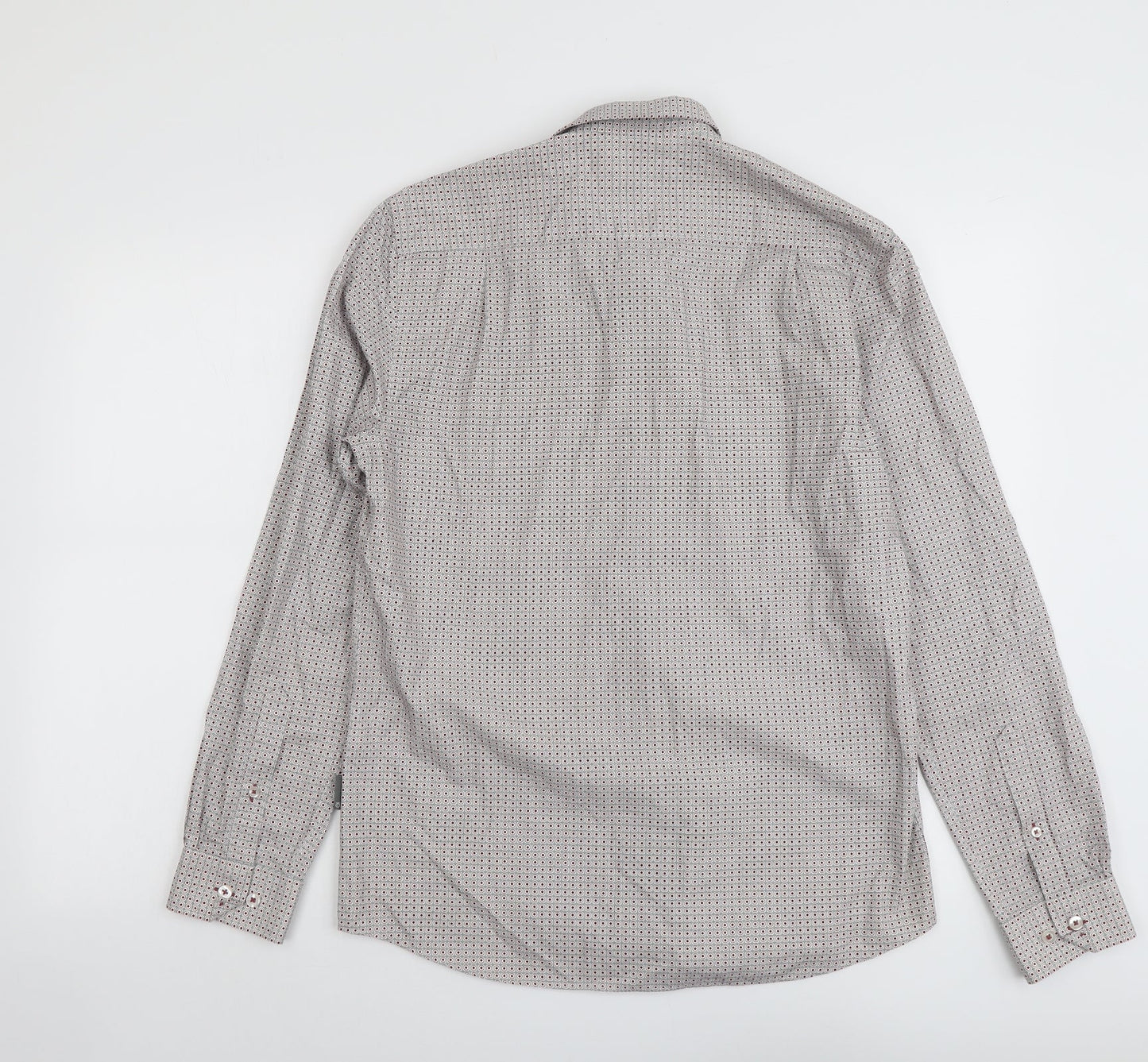 Mens UK Size M Peter Werth Red  Button-Up Long Sleeve Casual Shirt