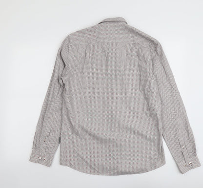 Mens UK Size M Peter Werth Red  Button-Up Long Sleeve Casual Shirt
