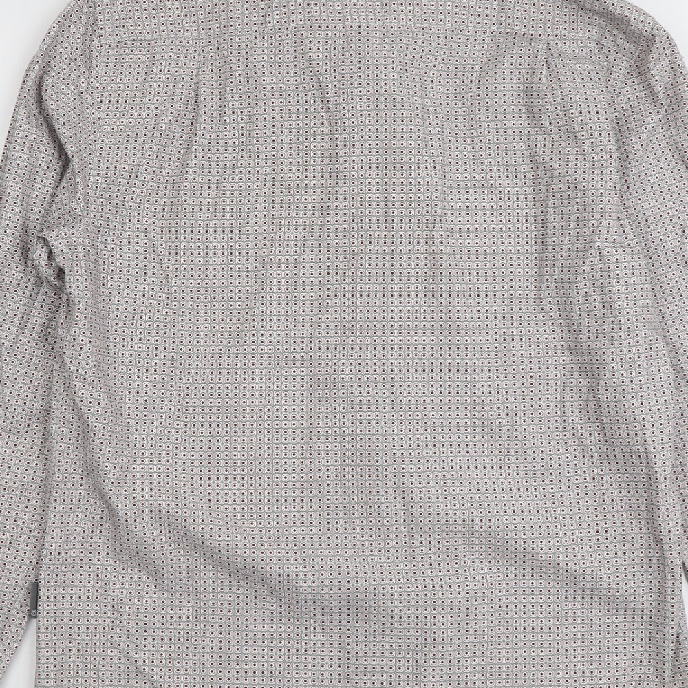 Mens UK Size M Peter Werth Red  Button-Up Long Sleeve Casual Shirt