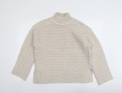 Womens UK Size M Marks and Spencer Beige Pullover Jumper