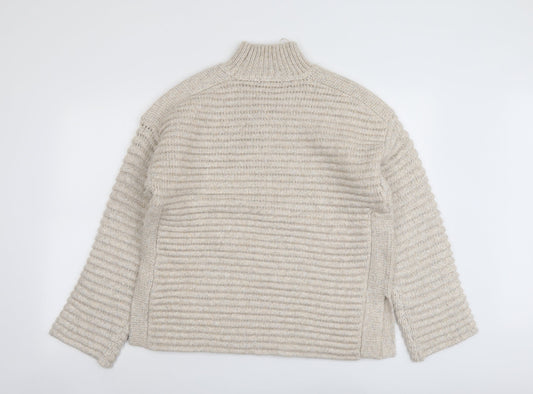 Womens UK Size M Marks and Spencer Beige Pullover Jumper
