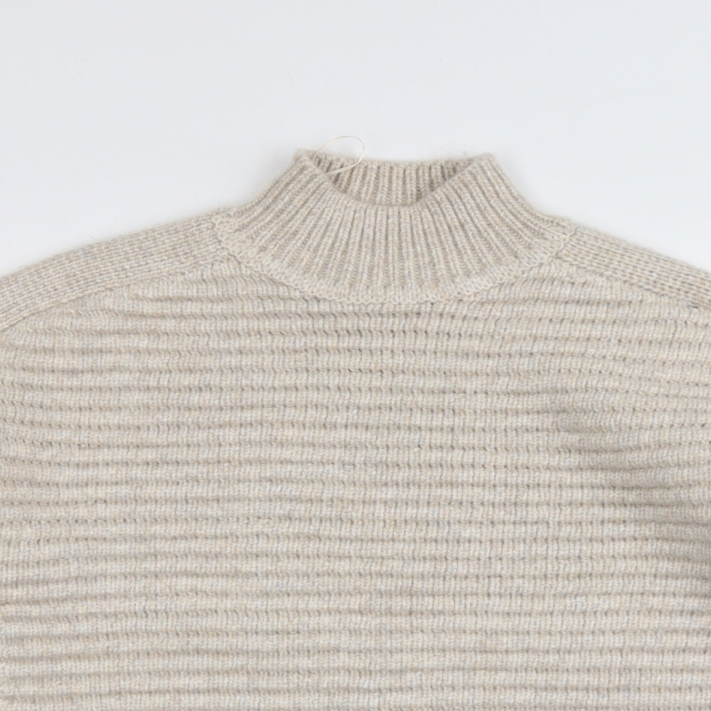 Womens UK Size M Marks and Spencer Beige Pullover Jumper