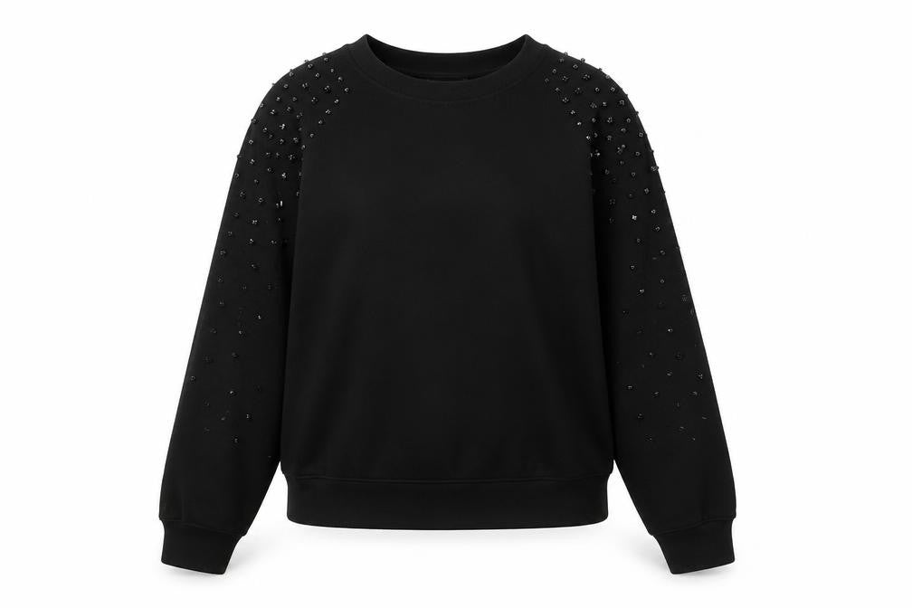 Womens UK Size XS Marks and Spencer Black Pullover Sweatshirt