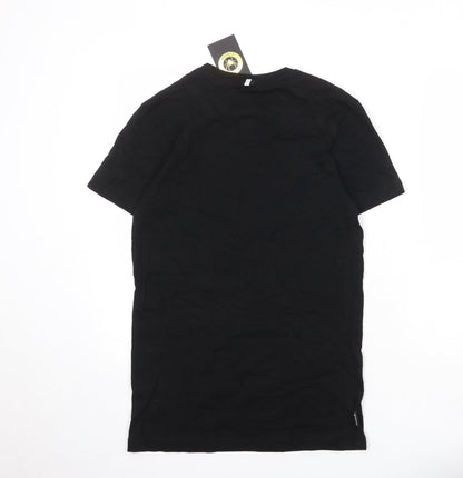 Intense Womens Black 100% Cotton Basic T-Shirt Size S Round Neck