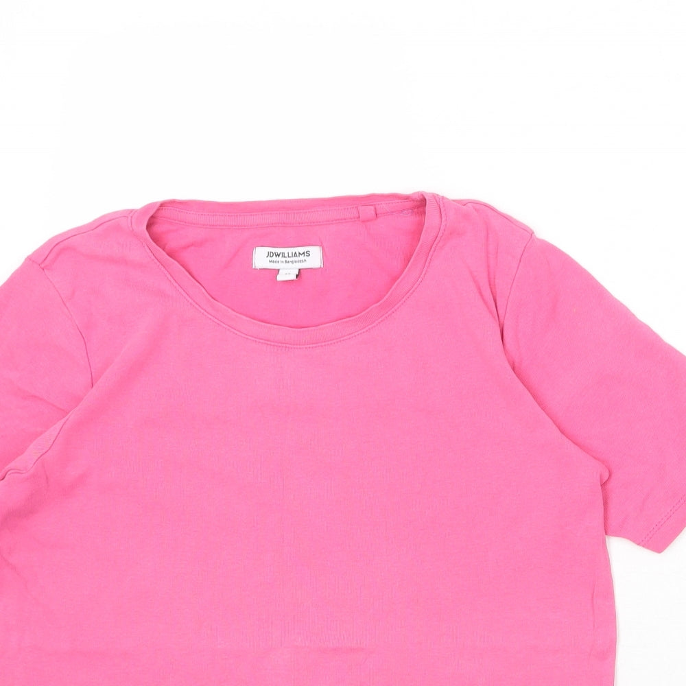 Womens UK Size 12 JD Williams Pink Basic T-Shirt