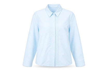 Womens UK Size 10 EWM Blue Basic Button-Up