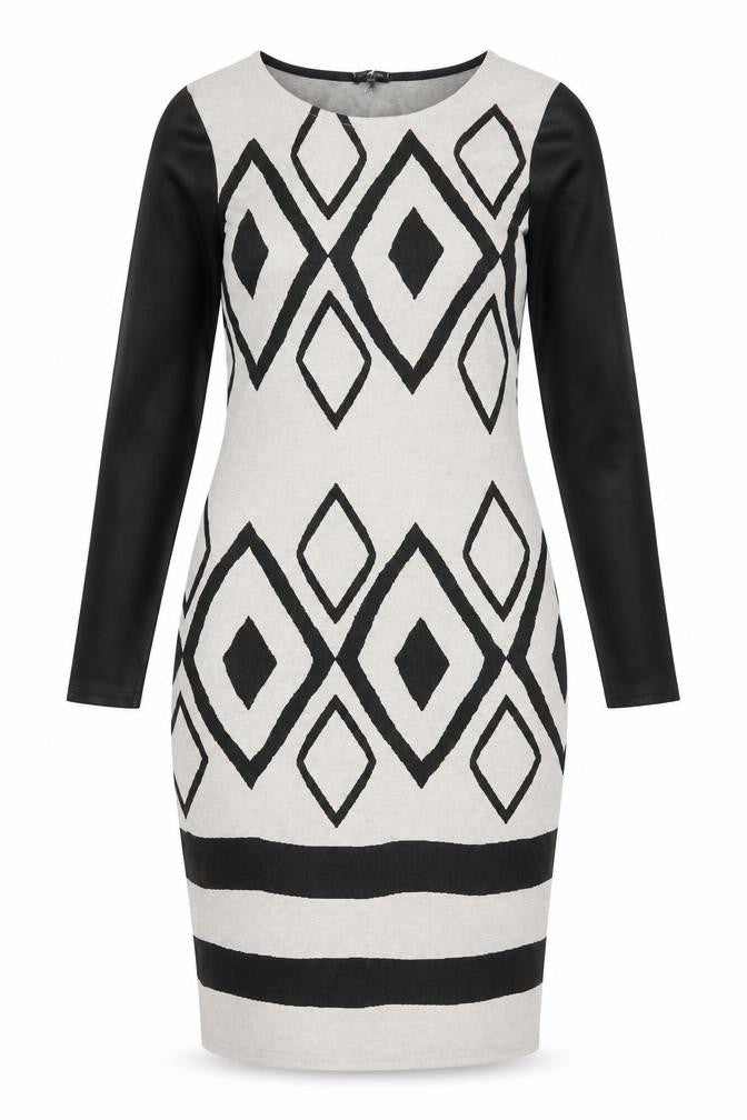 River Island Womens Beige Argyle/Diamond Polyester A-Line Size 10 Round Neck Pullover