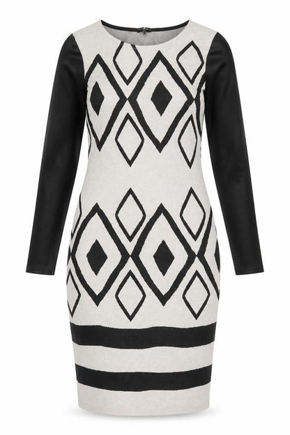 River Island Womens Beige Argyle/Diamond Polyester A-Line Size 10 Round Neck Pullover