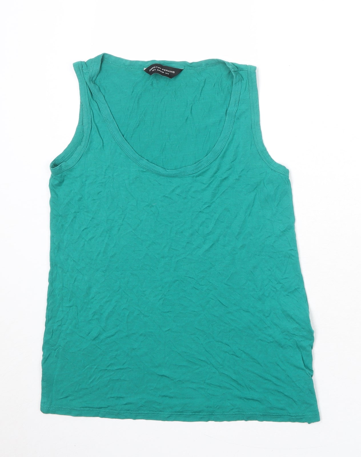 Womens UK Size 8 Dorothy Perkins Green Basic Tank
