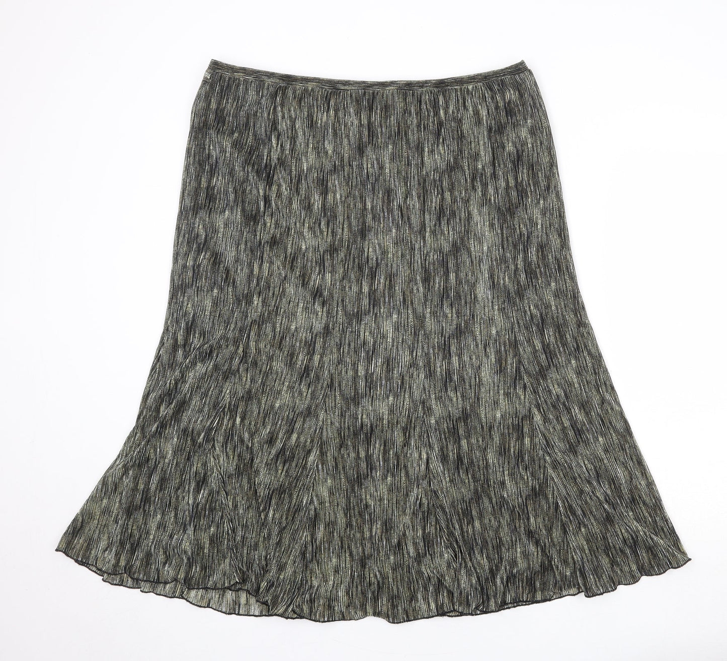 Ann Harvey Womens Multicoloured Geometric Polyester Swing Skirt Size 14