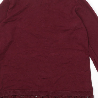 Womens UK Size 10 Dorothy Perkins Red Pullover Jumper