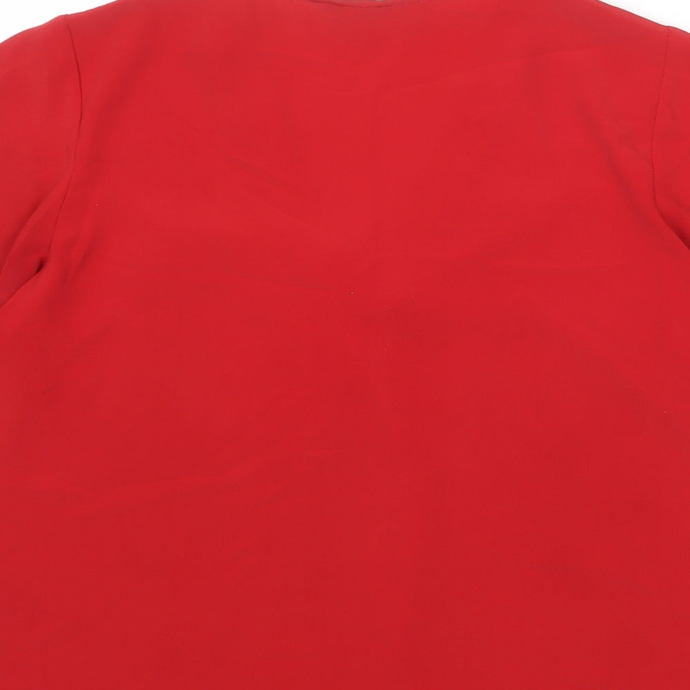 Womens UK Size 8 Dorothy Perkins Red Basic Blouse