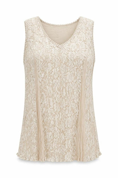 Womens UK Size M Together Beige Basic Tank