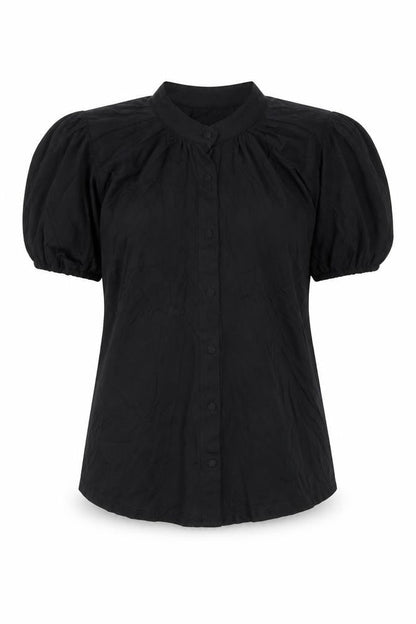 Womens UK Size M Zara Black Basic Button-Up