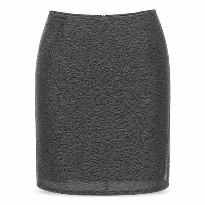 Zapa Womens Grey Geometric Polyester A-Line Skirt Size 14 Zip