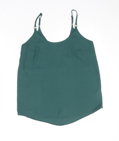 Womens UK Size 10 Dorothy Perkins Green Basic Tank
