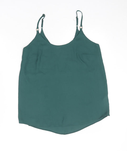 Womens UK Size 10 Dorothy Perkins Green Basic Tank