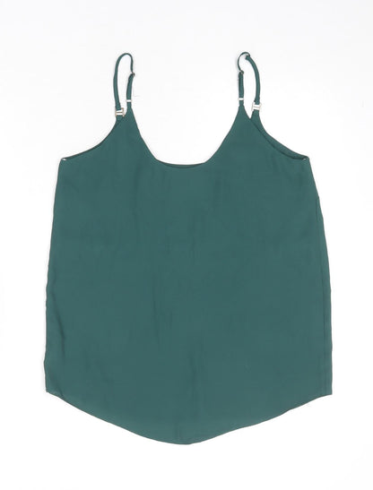 Womens UK Size 10 Dorothy Perkins Green Basic Tank