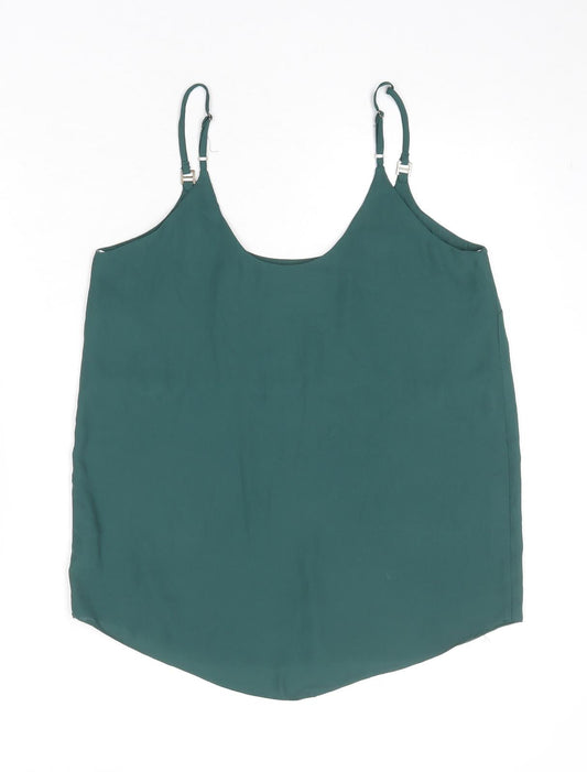 Womens UK Size 10 Dorothy Perkins Green Basic Tank