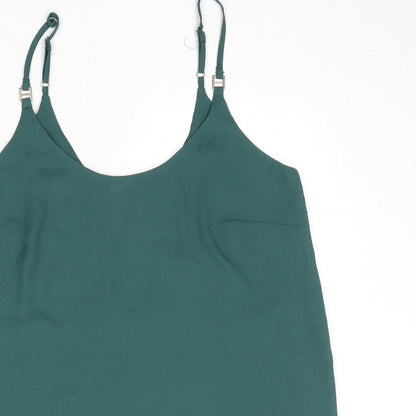 Womens UK Size 10 Dorothy Perkins Green Basic Tank