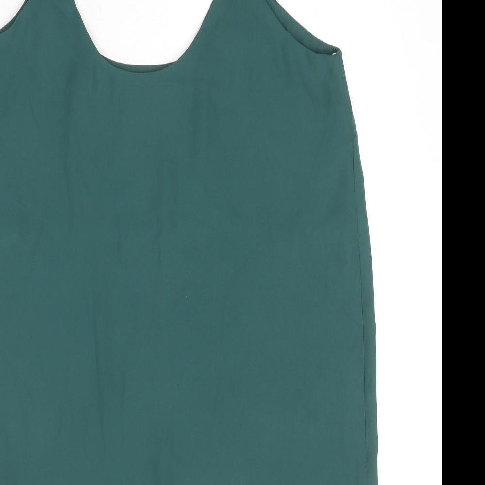 Womens UK Size 10 Dorothy Perkins Green Basic Tank