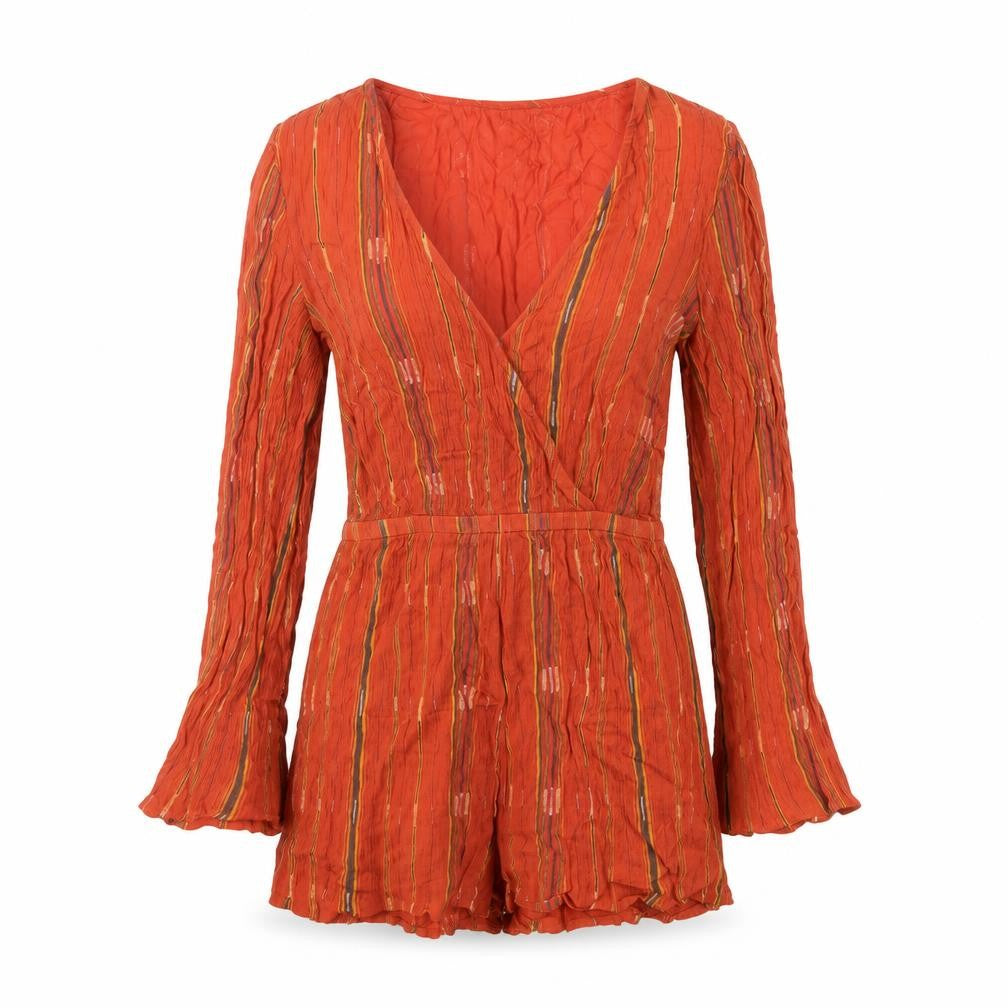 Womens UK Size XS Urban Outfitters One-Piece Orange Playsuit