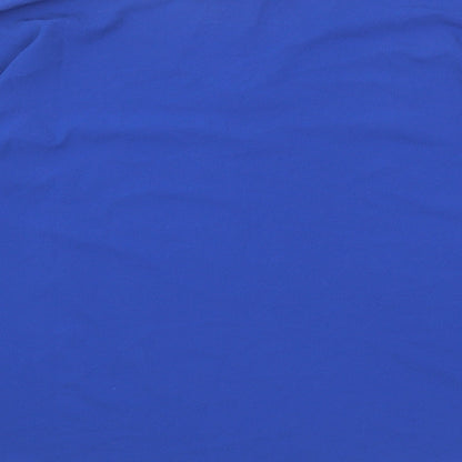 Rage Womens Blue Polyester Basic Blouse Size 8 V-Neck