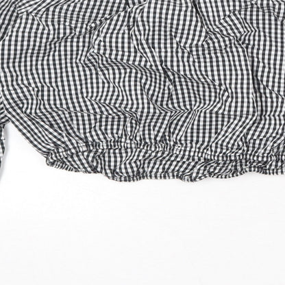 Womens UK Size S Pull&Bear Black Cropped Blouse