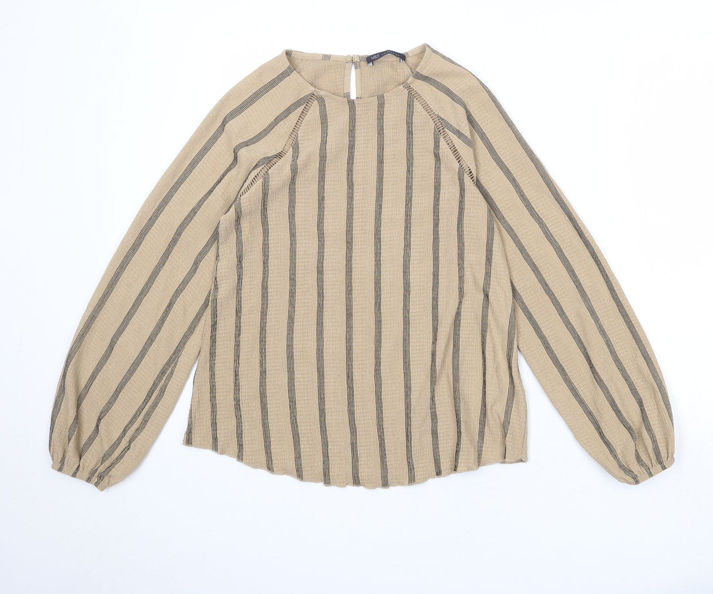 Womens UK Size 6 Marks and Spencer Brown Basic Blouse